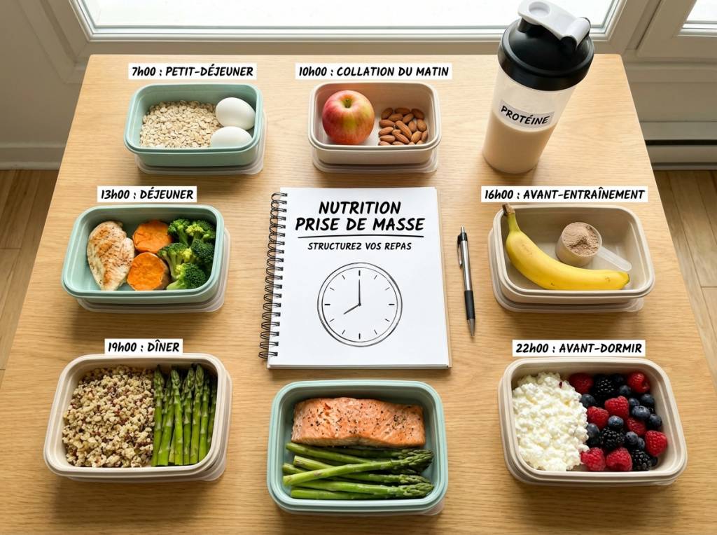 Alimentation musculation prise de masse : comment structurer ses repas sur la journée