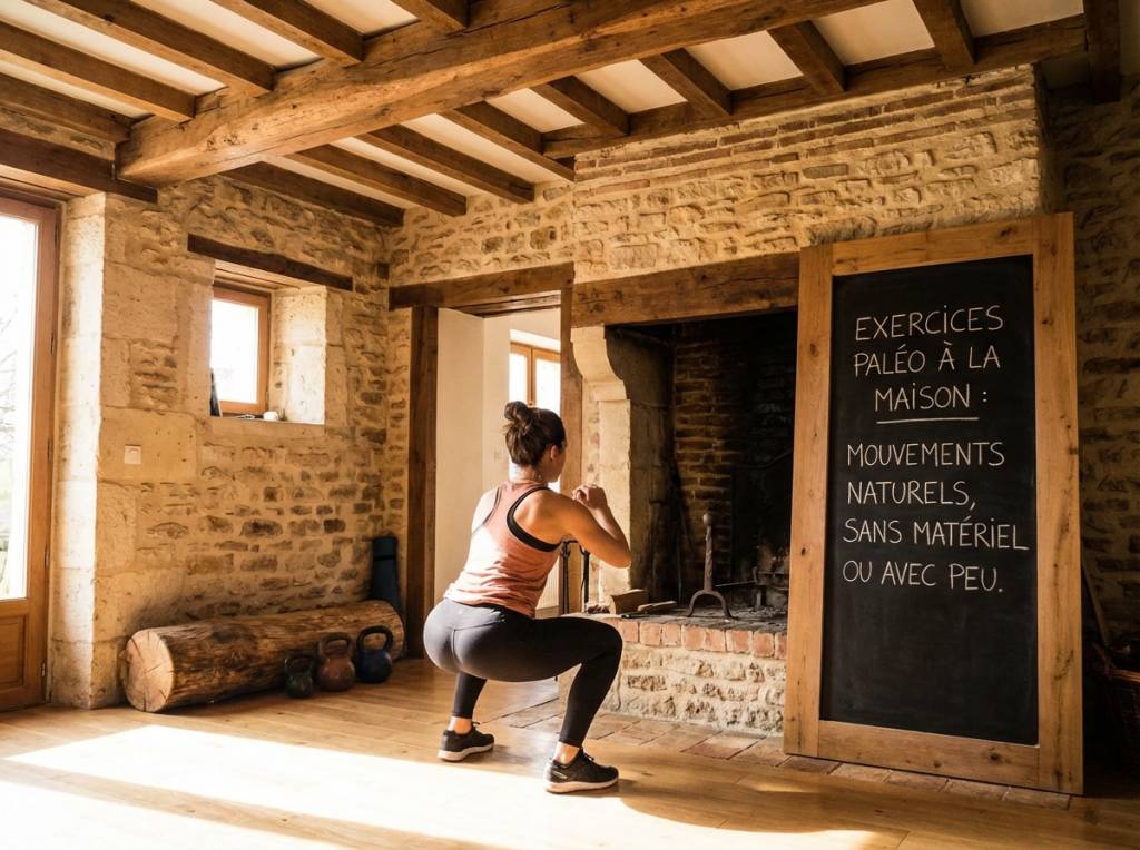 Exercices de gym paleo a réaliser chez soi avec ou sans matériel