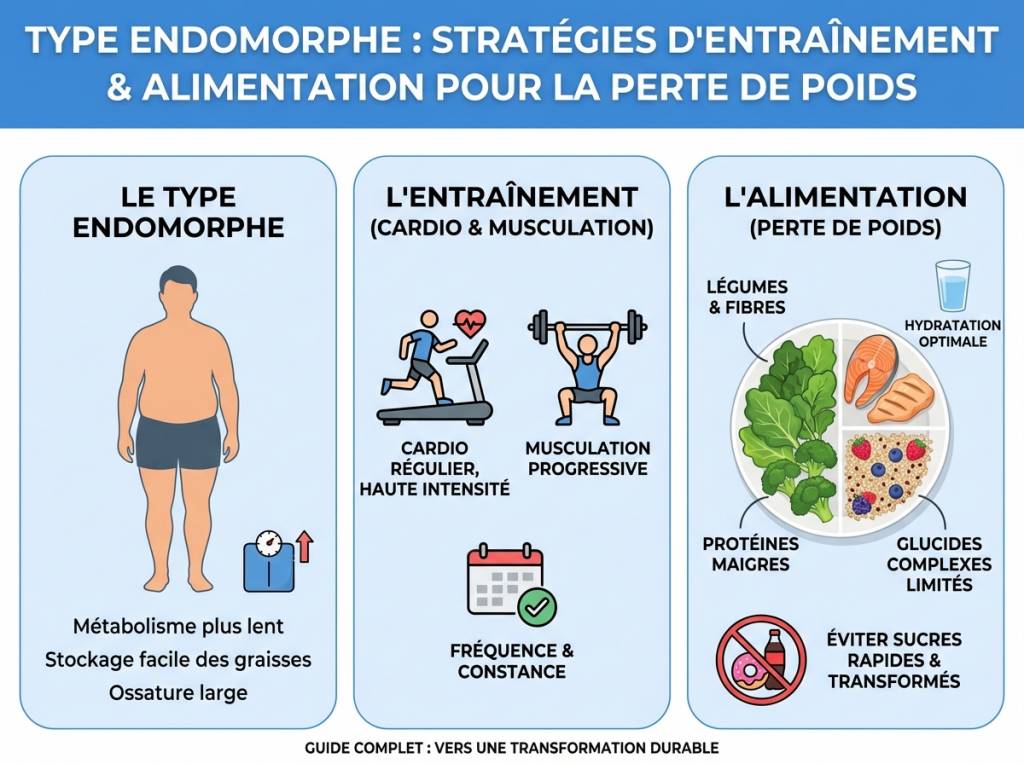 Corps endomorphe : stratégie d’entraînement et alimentation pour maigrir